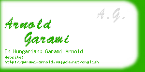 arnold garami business card